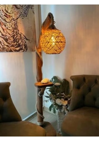 ArtAğaçTasarım Ağaç Lambader Doğal Ahşap Dalyan Serisi Min. 150 Cm