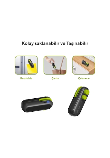 Zenon Şarj Edilebilir Paket/poşet Kapatıcı Zbs-01 Siyah