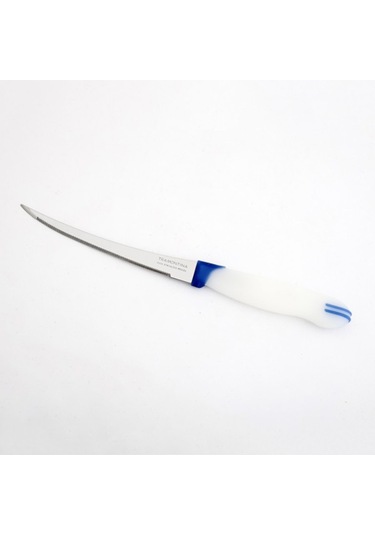 12 Adet Lazer Kesim Kıvrımlı Domates Sebze Meyve Bıçağı Mavi Beya