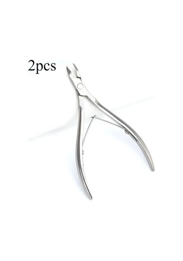 Profesyonel Tırnak Makası Paslanmaz Çelik Tırnak Eti Makası Sanat Manikür Pedikür Bakımı Trim Pense Kesici Güzellik Makas Aracı Açık Gri