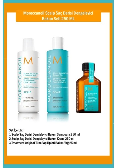 Moroccanoil Scalp Saç Derisi Dengeleyici Bakım Seti 250 Ml
