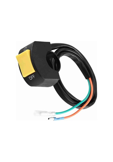 Geeroyoo Motosiklet 22mm Direksiyon Led Far Açma-kapama Anahtarı Sarı Düğme - Evrensel Uyumlu, Dayanıklı Plastik Kasa