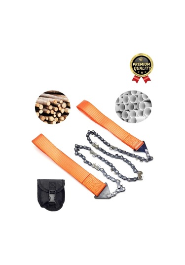 Çok Amaçlı Saplı Taşınabilir Güçlü Dayanıklı Ergonomik Hafif Çantalı Mini Manuel Zincirli Testere