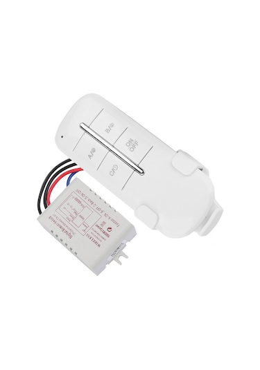 Vkemall Mr701 Tek Yol Kablosuz Uzaktan Kumanda Anahtarı 1000w 220v Led Lambalar Ve Fanlar İçin 20m Menzil Pil Dahil Değil