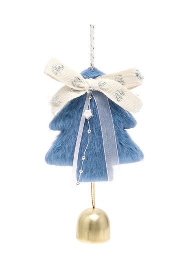 Moveevo Mavi Yumuşak Plüsh Noel Ağaç Pendent, Zilli Araç Ve Ev Dekorasyonu, Çok Amaçlı Festivite Süsleme Hediyesi