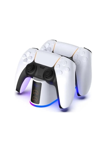 Ps5 Dualsense Rgb Işıklı Led Göstergeli Şarj Standı Dsp828