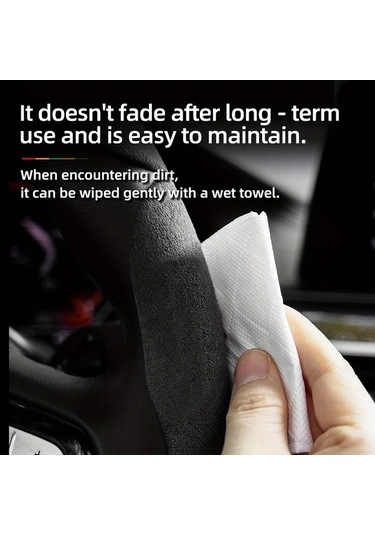 Chuangyinshop Kışlık Polar Direksiyon Kılıfı Yeşil Kaymaz İnce 2 Parça Rav4 Camry Corolla Yeşil