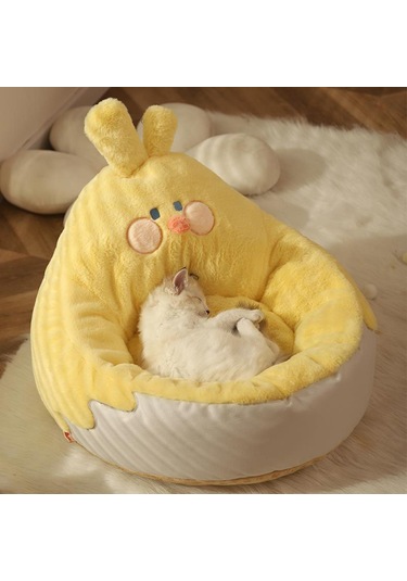 Homyl Tavuk Sarılma Yuva Yuvalama Karikatür Kedi Yavru Sarı