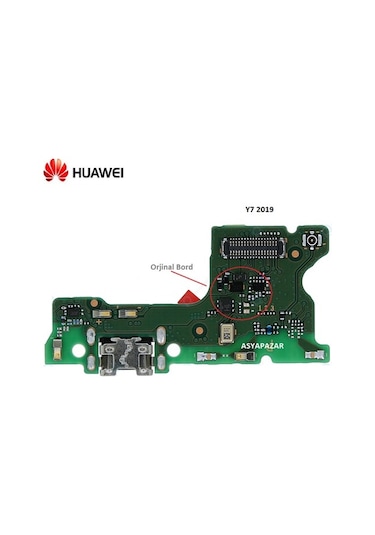 Axya Huawei Uyumlu Y7 2019 Şarj Soket Mikrofon Bordu Dub-Lx1