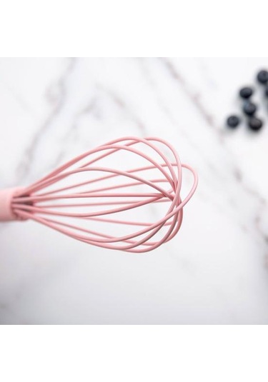 Pembe Yumurta Çırpma Faydalı Asılı Delik Uzun Ömürlü Manuel Silikon Krem Karıştırıcı Süt Karıştırma Aracı Mutfak Gadget Pembe