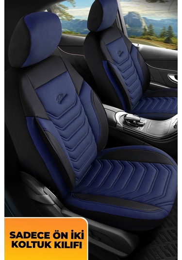 Mavi Panda Peru Serisi Pike Kumaş Ön İki Oto Koltuk Kılıfı