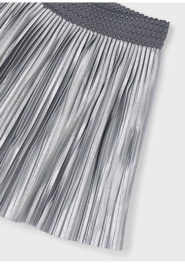 Mayoral Gri Kız Çocuk Pileli Etek 4903 Gri