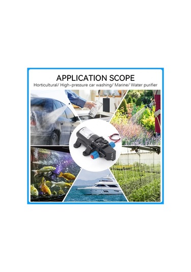 Dream011 12v 60w 75w 120psı Yüksek Basınçlı Diyaframlı Su Pompası Siyah Elektrikli Otomobil Yıkama