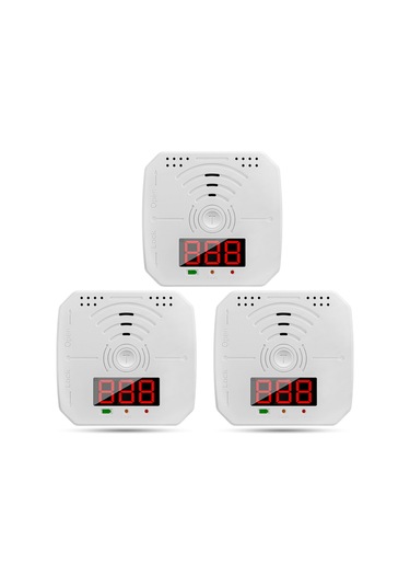 Reedark Co Alarm Cihazı 3'lü Paket - Elektrokimyasal Sensör, Lcd Göstergesi, Sesli Ve Işık Alarmı, Ev Ve Seyahat İçin Uygun Pil Dahil Değil Wj-co998