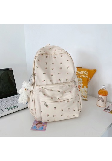 Singree Şık Sırt Çantası - Büyük Kapasiteli Laptop Çantası - Ofis Ve Okul İçin Pratik Bej