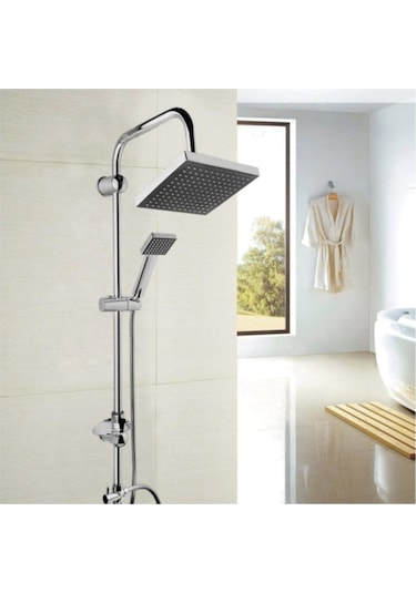 Hitfoni Black Yağmurlama Robot Tepe Duş Sistemi Çok Fonksiyonlu Duş Seti Krom