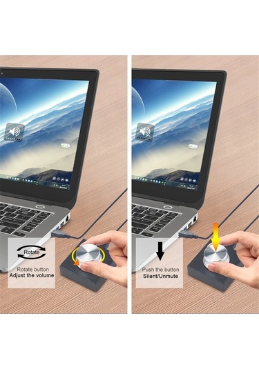 Flybuy Usb Bilgisayar Ses Kontrol Cihazı - Pc Hoparlör Ve Düğme İle Ses Ayarı