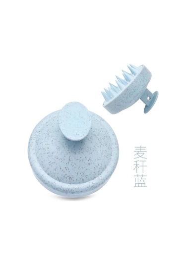 Mavi Silikon Şampuan Fırça Kafası Saç Derisi Masaj Tarak Saç Yıkama Tarak Vücut Masaj Fırçası Banyo Duş Fırçası Salon Kuaförlük Aracı