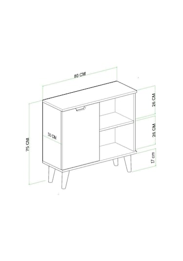 Elegant 2 Kapaklı Dekoratif Konsol Barok Ceviz