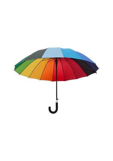 Elbahediyelik Mobgift Gökkuşağı Baston Şemsiyesi (Rengarenk) Diğer