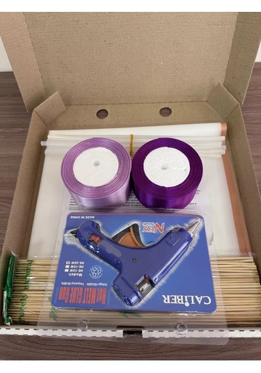 Magazin Dla Rukodel'nic Ip Gavrilov R N Kendi Ellerinizle Güller İçin Buket Seti, 27 Adet, Moral Kayışı, Mor 244770529 Violet