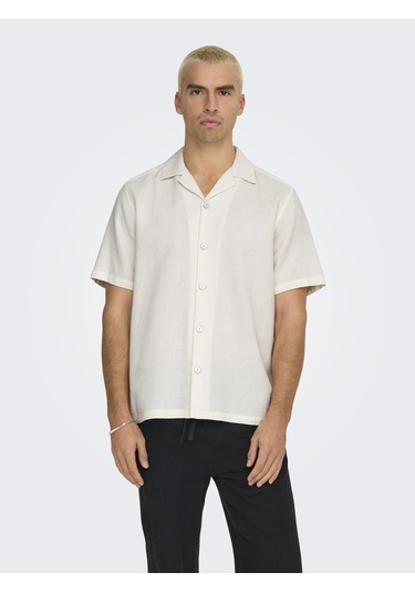 Only & Sons Erkek Waffle Kumaş Yazlık Resort Gömlek - Onsbertil Model" Cok Renklı