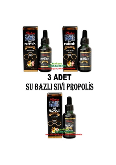 3 Adet Balen Sıvı Propolis Ekstraktı Damla Su Bazlı