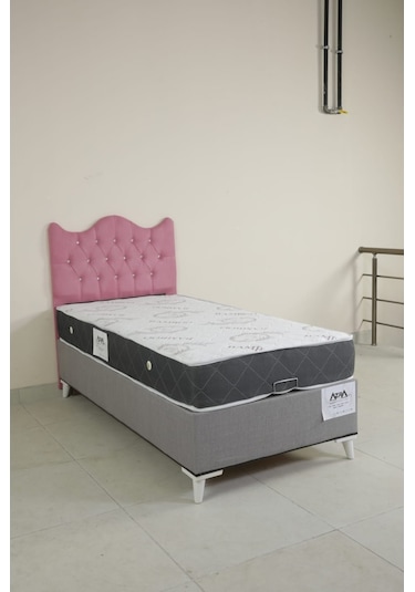 Azrayatakmobilya Tek Kişilik Yatak+Baza+Kapitoneli Başlik