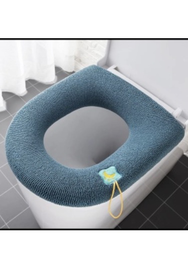 Örgü Yumuşak Dokulu Yıkanılabilir Klozet Kapağı Kılıfı