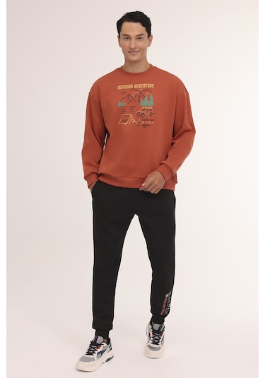 Kinetix Ml Fıre 16otd103 4pr Kiremit Erkek Sweatshirt Kırmızı