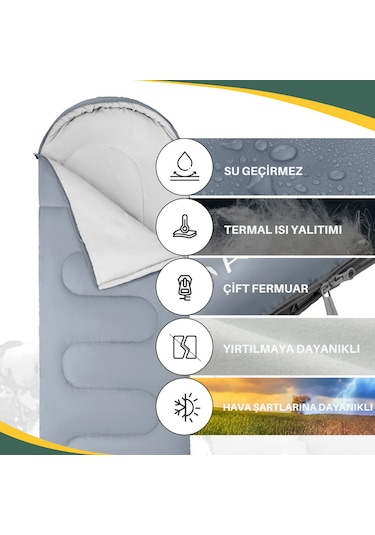 Kingcamp Oasis 250 Ultralight Uyku Tulumu M.grey Sol F. Gri