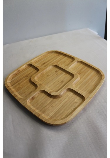 Bambu Sunum 25cm-5 Bölmeli Çok Renkli