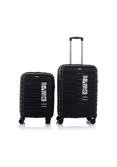 Hotowa Gold Pp Valiz 8010 Siyah Tsa Kilitli İkili Set Siyah