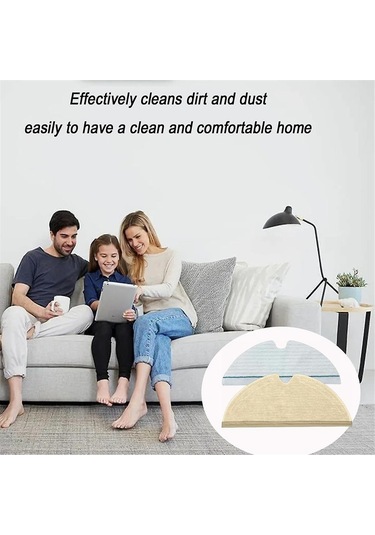 Q5 Pro/s5/s50/s51/s55/s5 Max/q8 Max/q8 Max+/max/max+ Emişli Temizleyiciler İçin 10'lu Robot Süpürge Paspas Pedleri B Inox