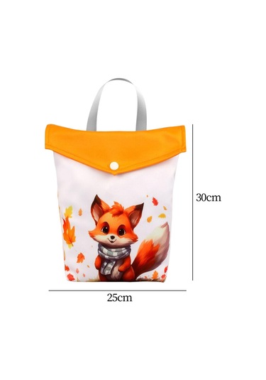 Dolıty Bebek Bezi Çantası Taşınabilir Seyahat Tilki-25x30cm 0 Numara Çok Renkli