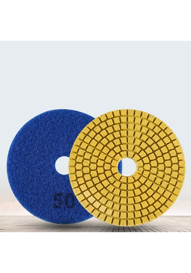 Yaozixa 100mm 4" Mermer Ve Granit Taşları İçin Hızlı Parlatıcı, Uzun Ömürlü Elmaslı Zımpara Diski 50 Zımparalama Derecesi