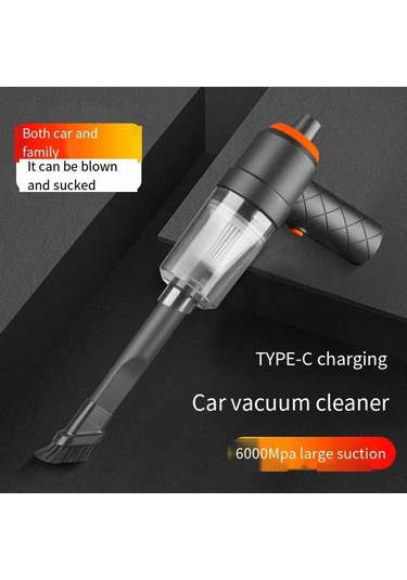 Yt-m2037 6000pa Çift Amaçlı Araba Akülü Elektrikli Süpürge Siyah