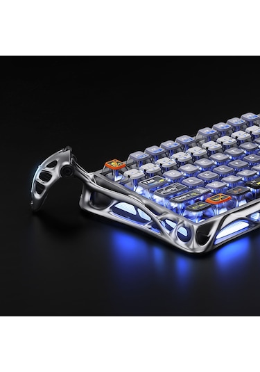 Gravastar Mercury K1 Pro Rgb Kablosuz Mekanik Gaming Klavye, Alüminyum Çerçeveli, İngilizce Q, Uzay