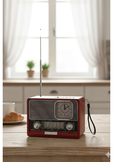 Blackbird Kahverengi Ktf-1647nostaljik Ahşap Görünümlü Fm Radyo Usb/tf Kart Mp3 El Feneri