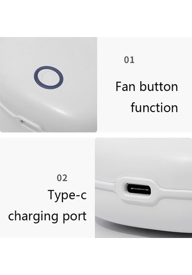 Ykd Store Wx616 Mini Asma Boyun Fan Usb Öğrenci Ofisi El Taşıyıcı Fan Kqm6ch Yeşil