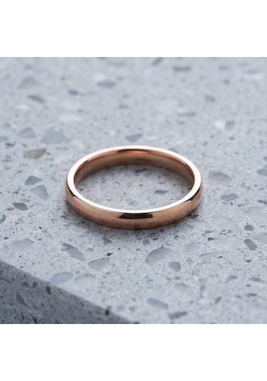 Çelik Alyans Yüzük Rose Yzk-218 Rose Gold