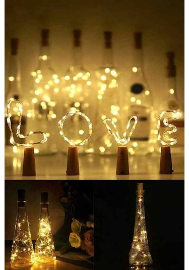 Kulvaravm 5 Adet Mantar Tıpalı Peri Led Işık 2 Metre Günışığı Gün Işığı