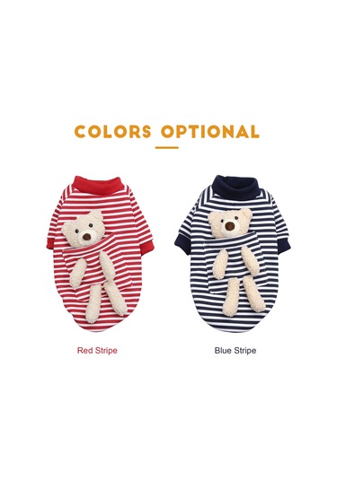 Geeksen Köpek Ve Kedi Poları - Esnek Poliester, Soluk Nefesli, Günlük Kullanıma Uygun, Trendy Desenli Kırmızı Çizgili-m