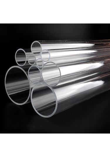 Pleksi Boru Çubuk Şeffaf Akrilik Plexiglass Boru Pleksiglas Tüp