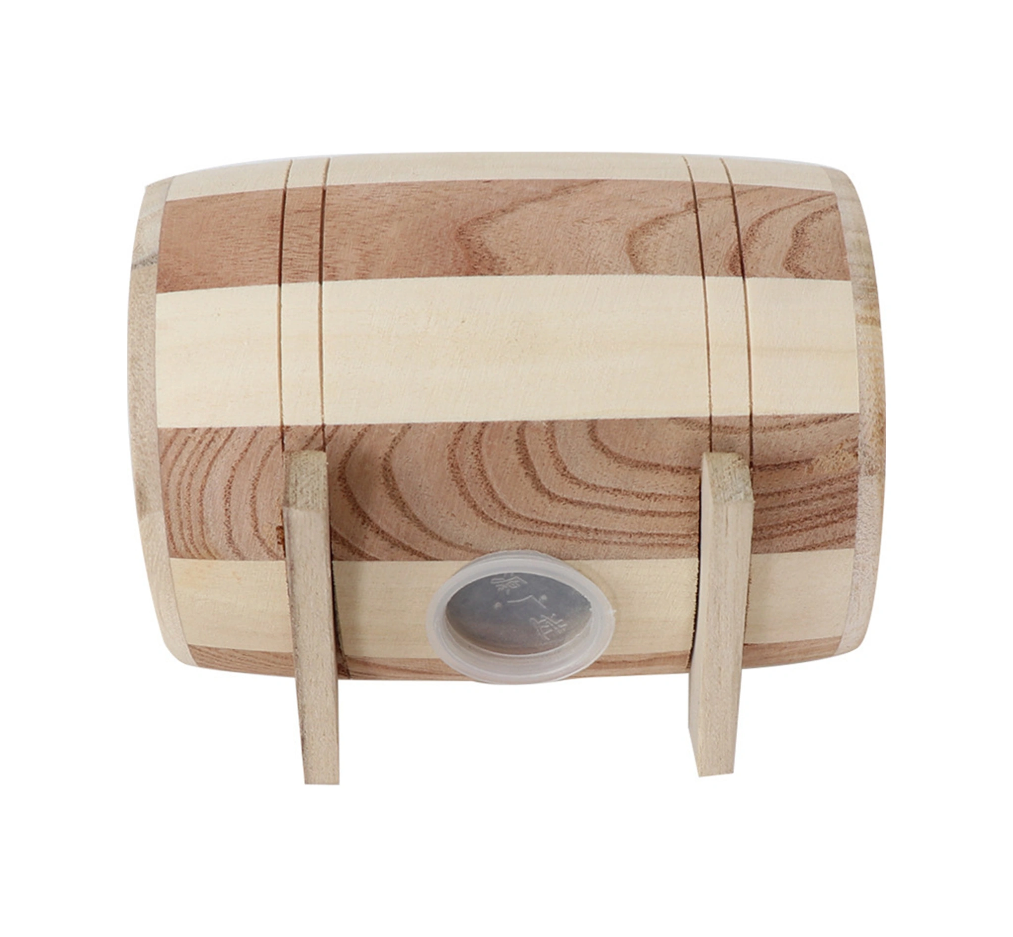 Folinda Büyük Boy Ahşap Dairesel Para Kazanması - Ev Dekorasyonu Hediyelik Öğe - Çok Amaçlı Depolama Kutusu - Ahşap Desenli Montajlı Tasarım