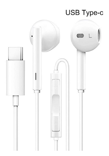 Samsung Galaxy S25 / S25 Fe / S25 Plus / S25 Ultra Uyumlu Type-c Stereo Mikrofonlu Kulaklık Type-C