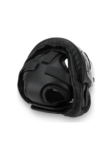 Titan Sport Yüz Korumalı Boks Kaskı , Siyah Pitbull Desenli Camlı Model Çok Renkli