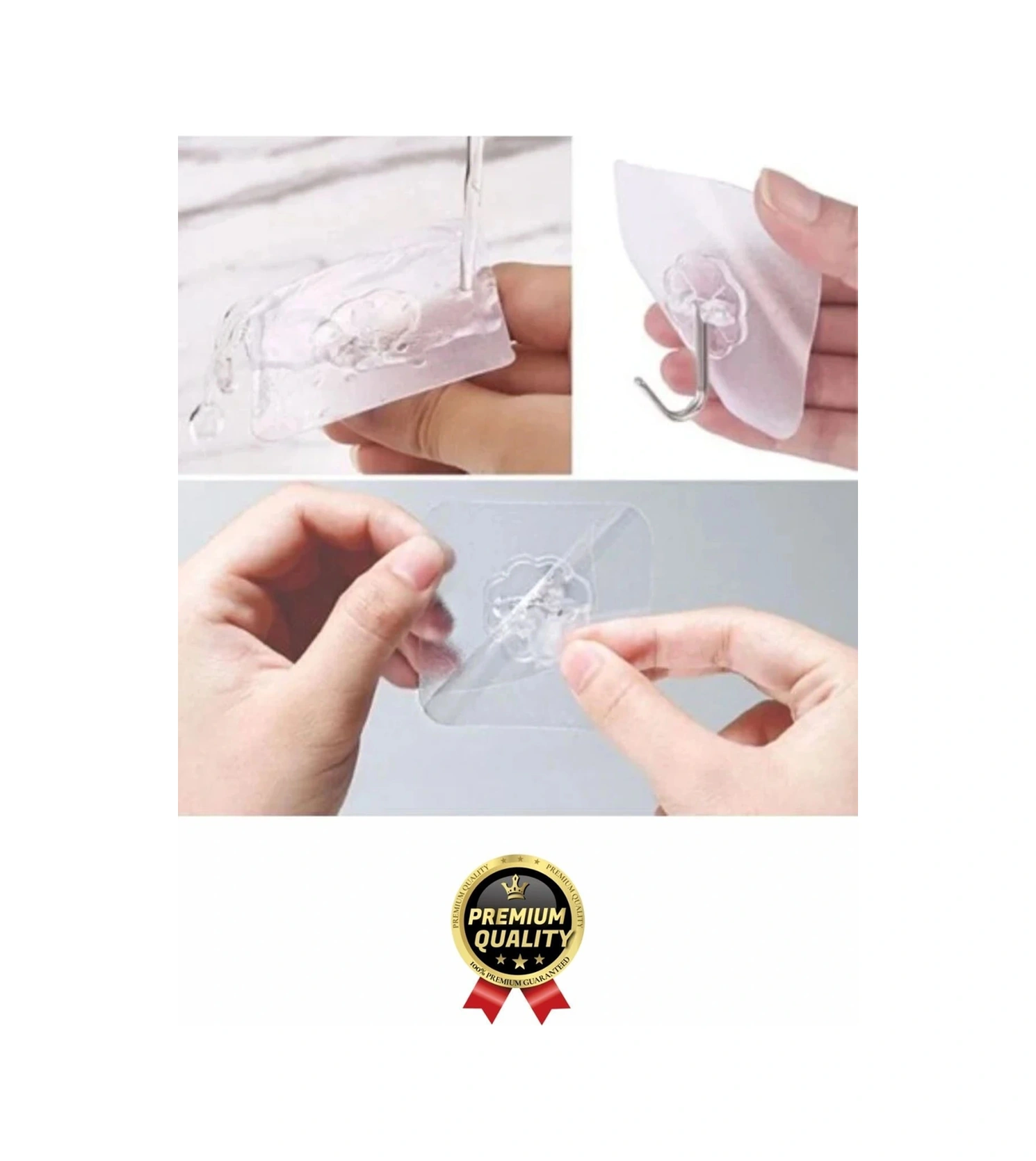 Çok Amaçlı Süper Güçlü Kendinden Yapışkanlı Kolay Montaj Duvar Mutfak Şeffaf Askılık Kancalı Askı Çok Renkli