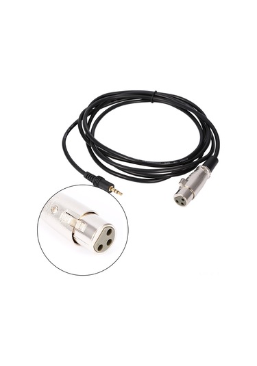 Lemestar 3m Xlr Dişi - 3.5mm Erkek Mikrofon Kablosu, Ofc Telve Ve Gümüş Kaplı Uçlar İle Ses Kalitesi Artırıcı, Emı/rfı Engellici