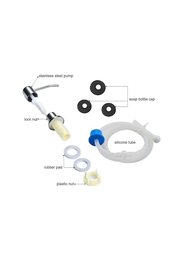 I-kitchen Sıvı Sabunluk Paslanmaz Çelik Pompa Ankastre Lavabo Sabunluk Silikon Uzatma Tüpü İle Mutfak Sabun Şişesi